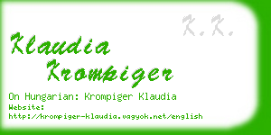 klaudia krompiger business card